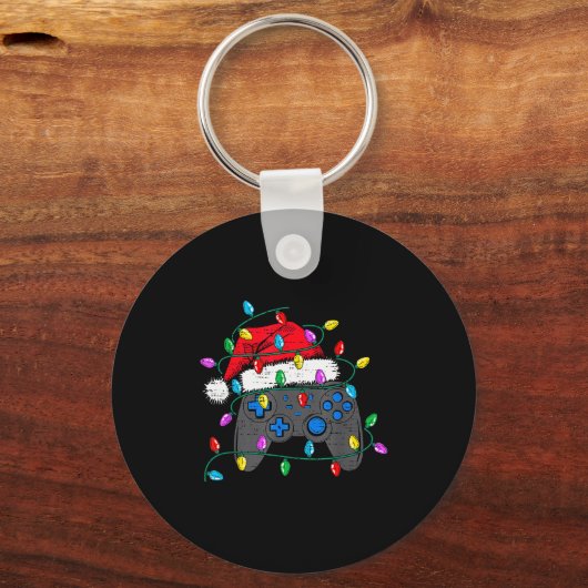 Christmas Video Game Controller Hat Santa Gamer Bo Sleutelhanger (Voorkant)