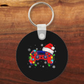 Christmas Video Game Controller Santa Hat Gamer Bo Sleutelhanger (Voorkant)