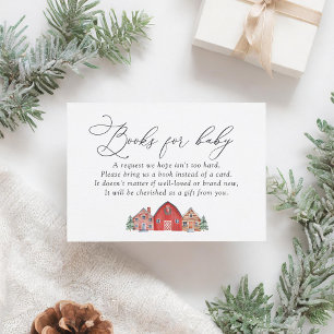 Christmas Village Baby shower Boeken voor Baby Informatiekaartje