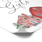 Christmas Village Baby shower Kaarten en geschenke Poster (Hoek)