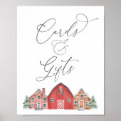 Christmas Village Baby shower Kaarten en geschenke Poster (Voorkant)