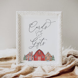Christmas Village Baby shower Kaarten en geschenke Poster