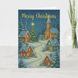 Christmas Village Custom Christmas Card Kaart