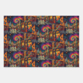 Christmas Village Europe Engeland Inpakpapier Vel (Voorkant 2)