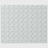 Christmas Village herbergt kerstbomen Cadeaupapier (Vlak)