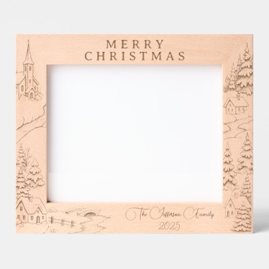 Christmas Village in Winter Gegraveerde Lijstjes (Voorkant)