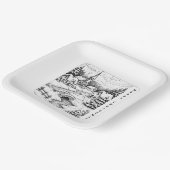 Christmas Village in Winter Papieren Bordje (Gebogen)