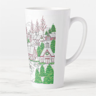 Christmas Village Large Latte Mug Latte Mok