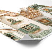 Christmas Village Neutral Baby Shower Welcome Poster (Hoek)