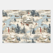 Christmas Village  Rustiek Inpakpapier Vel (Voorkant 2)