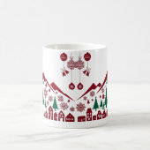 Christmas Village Silhouette – Red & Green  Koffiemok (Center)