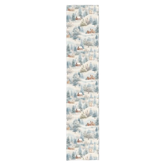 Christmas Village Sneeuwhuizen Tafelloper (Voorkant)