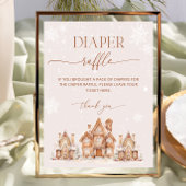 Christmas Village Winter Baby shower Luier Raffle Poster