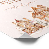 Christmas Village Winter Baby shower Luier Raffle Poster (Hoek)