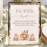 Christmas Village Winter Baby shower Pacifier Hunt Poster<br><div class="desc">Dit item met een peperkoek huis thema en een creëer een charmante en gezellige winter wonderland scene. Het item beschikt over een heerlijk,  grillig dorp van peperkoek huizen afgestoft met "sneeuw" icing,  omgeven door delicate sneeuwvlokken. Het kleurenpalet is zacht en uitnodigend,  met neutrale wintertinten. Overeenkomende objecten beschikbaar.</div>