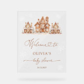 Christmas Village Winter Baby shower Welkom Acryl Bord (Voorkant)