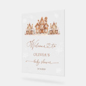 Christmas Village Winter Baby shower Welkom Acryl Bord (Hoek)