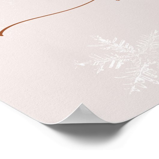 Christmas Village Winter Baby shower Welkom Poster (Hoek)