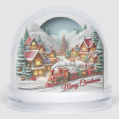 Christmas Village with Train Sneeuwbol (Voorkant)