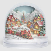 Christmas Village with Train Sneeuwbol (Achterkant)