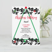 CHRISTMAS VINE SEASONS GREETINGS INVITATIE KAART (Staand voorkant)