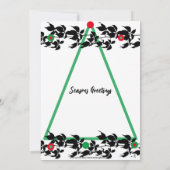 CHRISTMAS VINE SEASONS GREETINGS INVITATIE KAART (Achterkant)