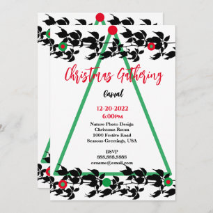 CHRISTMAS VINE SEASONS GREETINGS INVITATIE KAART