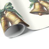 Christmas Vintage Bells Wrapping Paper Cadeaupapier (Rol Hoek)