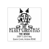 Christmas Vizsla Dog Retouradres Rubberstempel (Afrduk)