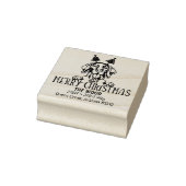 Christmas Vizsla Dog Retouradres Rubberstempel (Stempel)