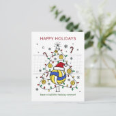 Christmas volleyball Ball Santa Hat Greeting Cards Feestdagenkaart (Staand voorkant)