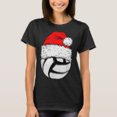 Christmas Volleyball Ball Santa Hat Xmas Matching  T-shirt (Voorkant)