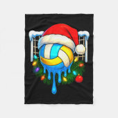 Christmas Volleyball Drip Ice Cream Drip Xmas  Fleece Deken (Voorkant)