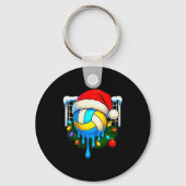 Christmas Volleyball Drip Ice Cream Drip Xmas  Sleutelhanger (Voorkant)