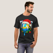 Christmas Volleyball Drip Ice Cream Drip Xmas  T-shirt (Voorkant volledig)