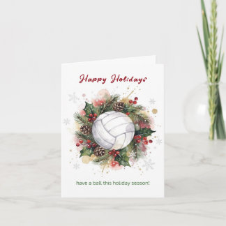 Christmas Volleyball Holiday Greeting Cards Feestdagen Kaart