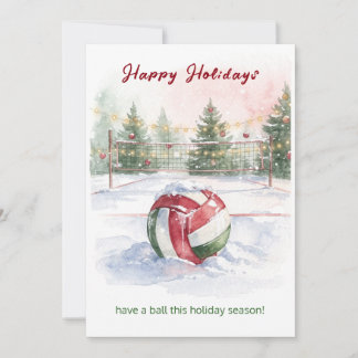 Christmas Volleyball Holiday Greeting Cards Feestdagenkaart