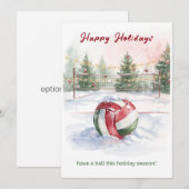 Christmas Volleyball Holiday Greeting Cards Feestdagenkaart (Voorkant / Achterkant)