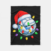 Christmas Volleyball Xmas Santa Srts Hat Mens Wome Fleece Deken (Voorkant)