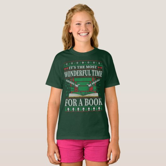 CHRISTMAS VOOR BOEKLOVERS T-SHIRT (Voorkant volledig)