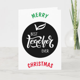 CHRISTMAS VOOR **DE BESTE LERER OOIT** FEESTDAGEN KAART