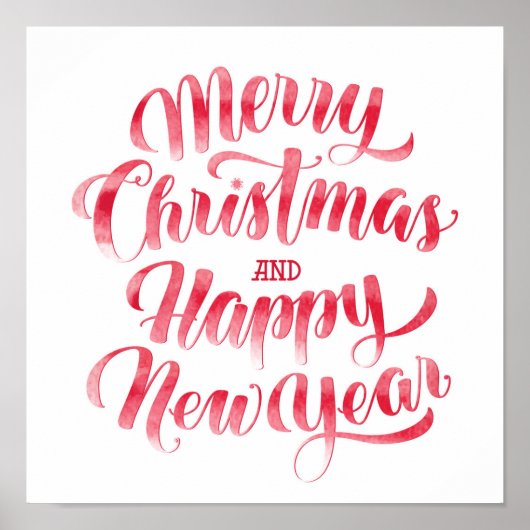 Christmas | Vrolijk kerstfeest en gelukkig nieuwja Poster (Voorkant)