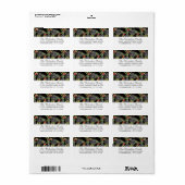 Christmas | Vrolijk kerstfeest - Holly Black Patte Etiket (Full Sheet)