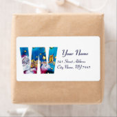 CHRISTMAS W BRIEF/INSPIRED SANTA MONOGRAM ETIKET (Insitu)