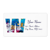 CHRISTMAS W BRIEF/INSPIRED SANTA MONOGRAM ETIKET (Voorkant)