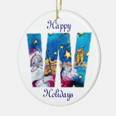 CHRISTMAS W BRIEF/INSPIRED SANTA MONOGRAM KERAMISCH ORNAMENT (Links)