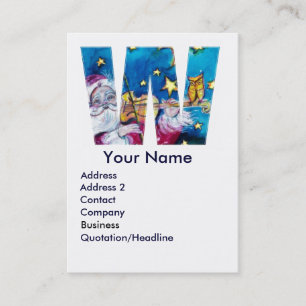 CHRISTMAS W BRIEF/INSPIRED SANTA MONOGRAM VISITEKAARTJE