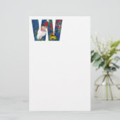 CHRISTMAS W BRIEF/SANTA CLAUS MET RODE RIBBON BRIEFPAPIER (Staand voorkant)