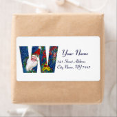 CHRISTMAS W BRIEF/SANTA CLAUS MET RODE RIBBON ETIKET (Insitu)