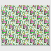 CHRISTMAS WACHT OP SANTA CADEAUPAPIER (Vlak)